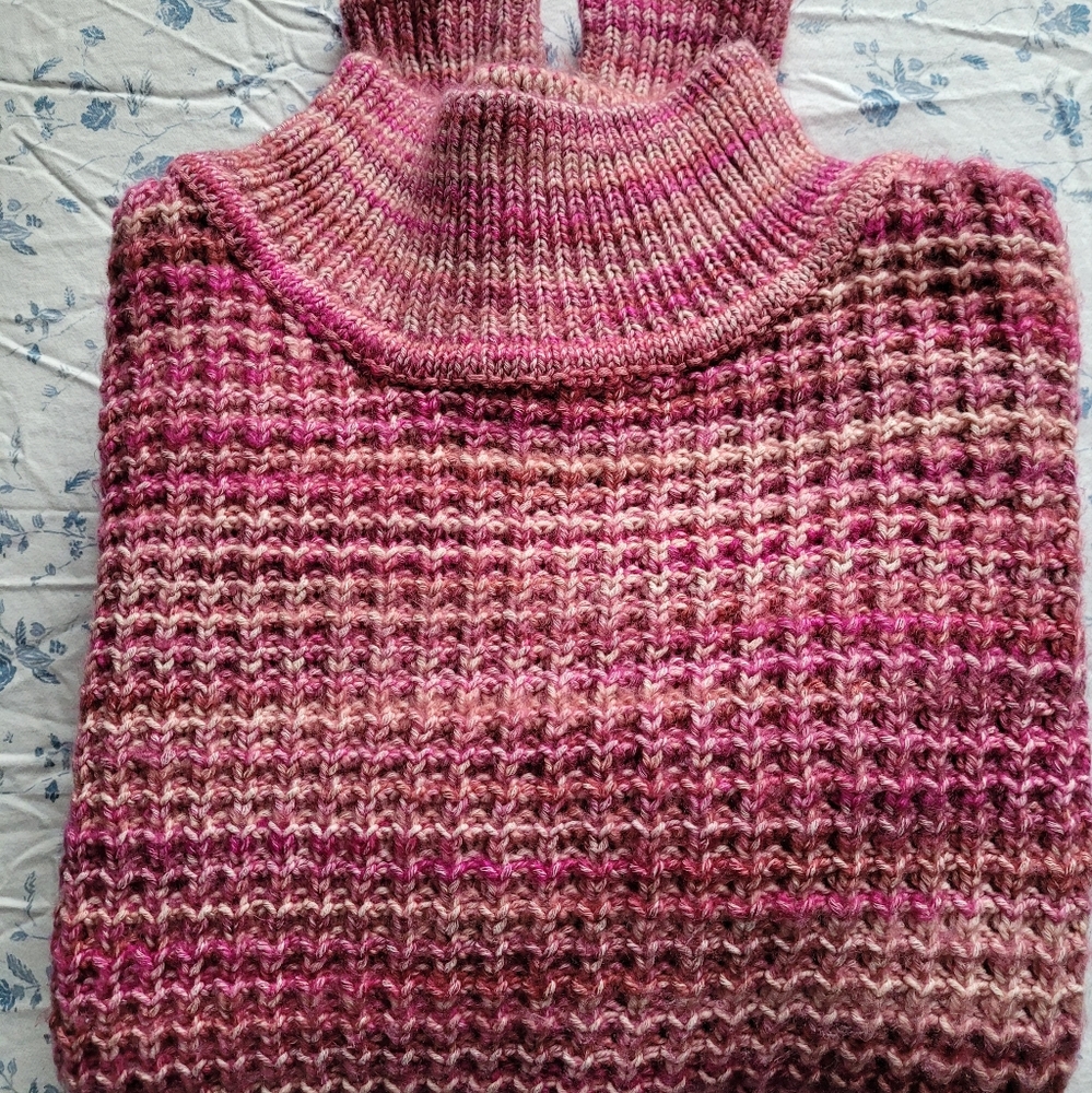 Gap Space-Dye Mockneck Sweater Pink Multi